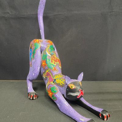 Mexican Folk Art / Colorful Cat / Oaxaca (Alebrije)