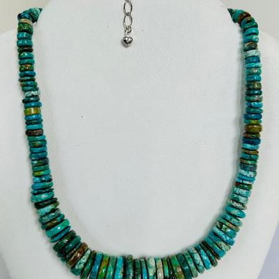Jay King Graduated Turquoise 20" Sterling Necklace