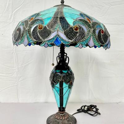 Tiffany Style Stained Faux Glass Lamp and Shade
