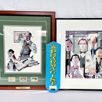 Artworks Feat. The Iconic “The Pharmacist” Signed Norman Rockwell & More