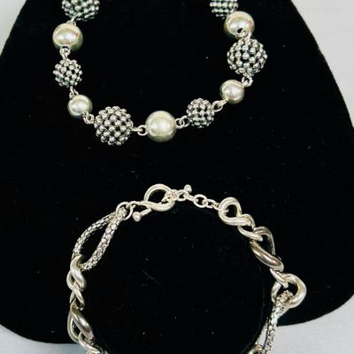 (2) Michael Dawkins Sterling Bracelets