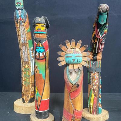 Native American Wood Carved Kachina Dolls