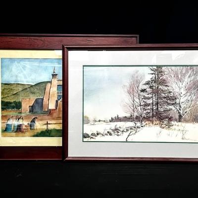 Southwest Mission Original & Winter Landscape Print Artworks