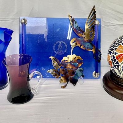 Vintage Avon Moonwind Cobalt Glass Vanity Tray & More! 