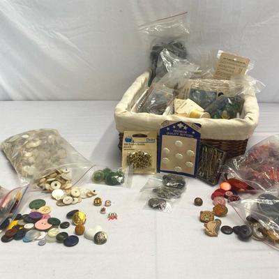 Vintage Buttons and Sewing Notions