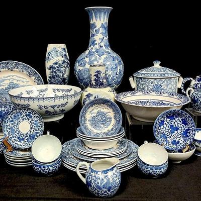 Blue & White Porcelain Collection – English Village, Sorelle, Japan, & More