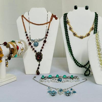 Vintage Jewelry:  Glass & Crystal Necklaces / Fab & Funky Bracelets & More