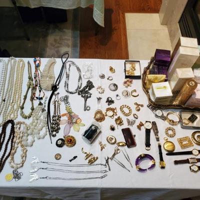 There is a lot of sterling Silver jewelry