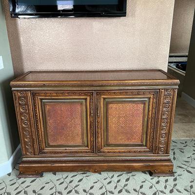 Ornate Wooden Cabinet with Decorative Doors and Drawers - From the Design Center