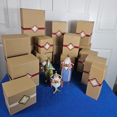 Lot of Eighteen DEPARTMENT 56 "Krinkles" Ornaments Plus the Three Wise Men Set - All on Original Boxes