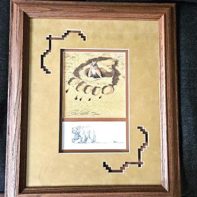  Bev Doolittle “No Respect" Limited Edition Framed Print #3413/25000 – Chipmunk & Bear – Southwestern Mat 