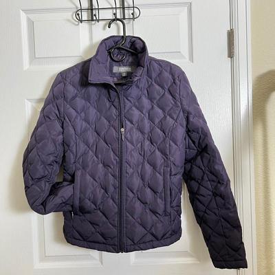 Kenneth Cole Reaction Women's Purple Quilted Jacket Size Large -Lightweight Coat