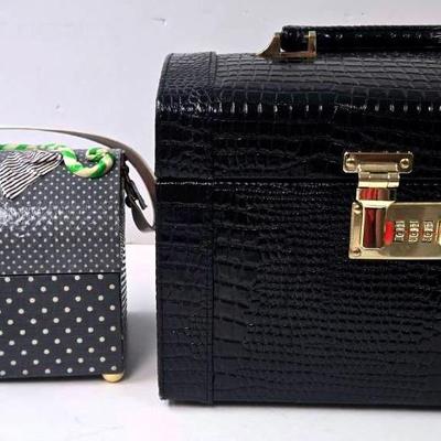 "Ben Tony" Train Case & Wooden Box Purse