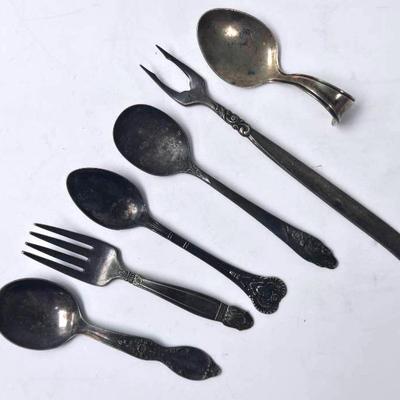 Silver-plated Flatware "W.M Roger," and Sterling Baby Spoon