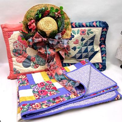 Quilted Blanket & Pillow Plus More