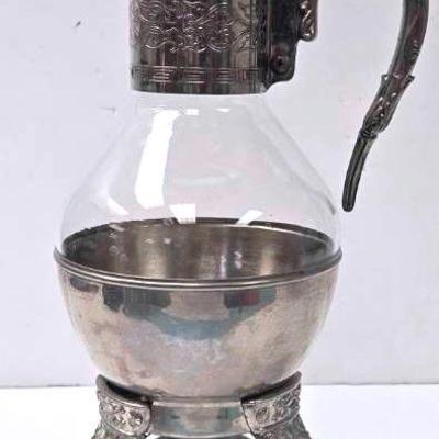 "Corning" Silver-plated Carafe and Warmer