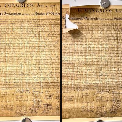 Limited Edition Declaration of Independence Lithographs