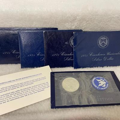 Uncirculated 1971 Eisenhower Silver Dollars