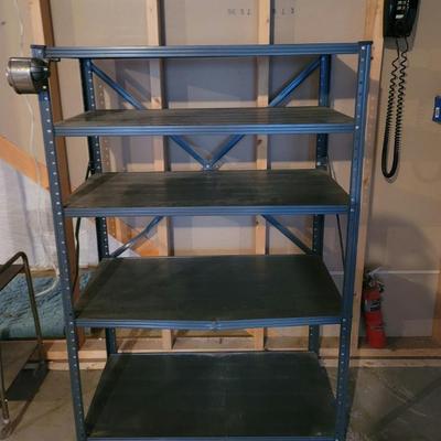 Sale Photo Thumbnail #68: Several metal shelves of varying sizes