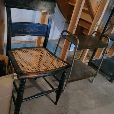 Sale Photo Thumbnail #53: Side chair & cart
