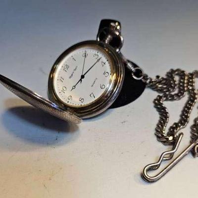 Regent Louis Quartz Pocket Watch And Pocket Watch Fob Chain With Clip