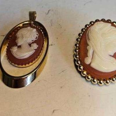 White Cameo Pendant, White Cameo Scarf Holder