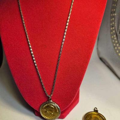 The Sacagawea Coin Necklace,  Twenty D. Coin Pendant 