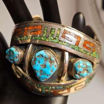 Vintage Navajo Turquoise Bracelet 