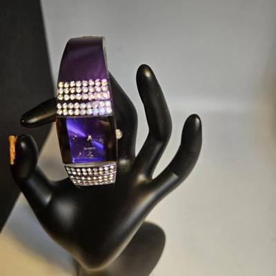 Purple Rhinestone Watch