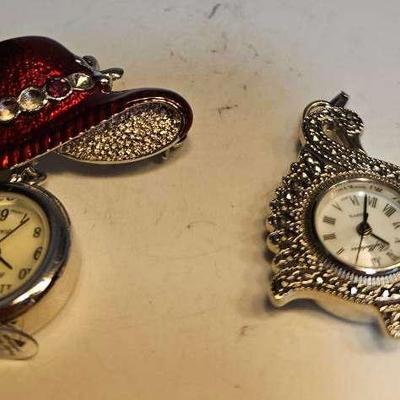 Red Hat Society Brooch Breeze Quartz Watch, Reflections Quartz Watch Pendant
