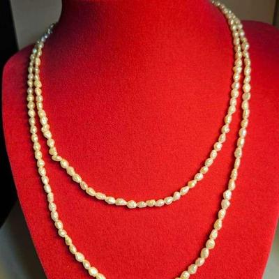 2 Line Freshwater Pearl Necklace 