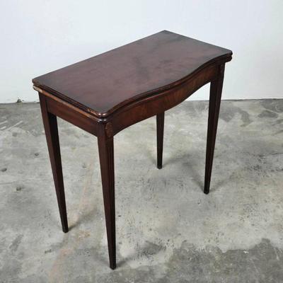 Antique Mahogany Flip Top Swivel Game Table