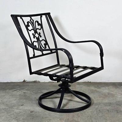 Sale Photo Thumbnail #34: Pacific Bay Black Swivel Rocker Outdoor Patio Chair