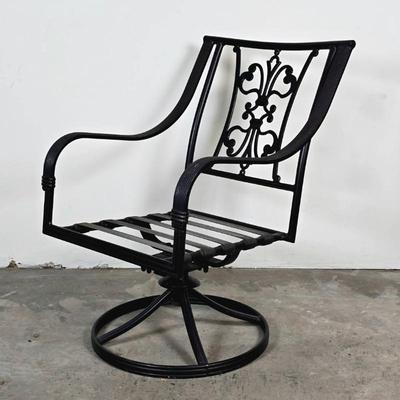 Sale Photo Thumbnail #31: Pacific Bay Black Swivel Rocker Outdoor Patio Chair