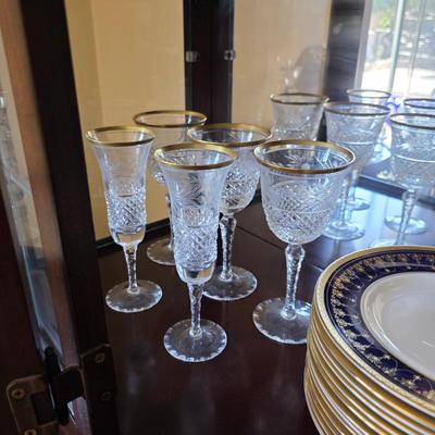 Ebeling and Reuss German hand blown crystal glasses