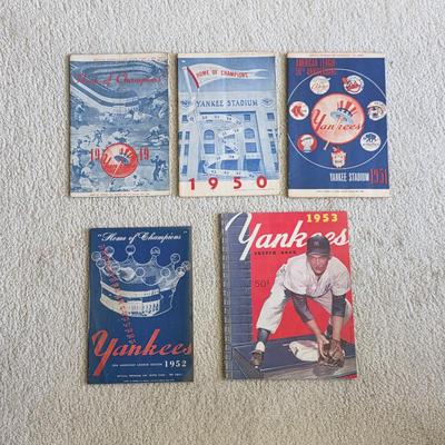 1940s 1950s New York Yankees baseball programs and scorecards