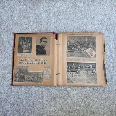 1940s sports scrapbook, baseball, basketball, football