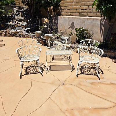 Vintage mid century metal patio furniture