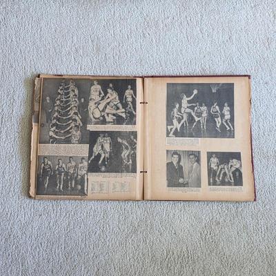 1940s sports scrapbook, baseball, basketball, football