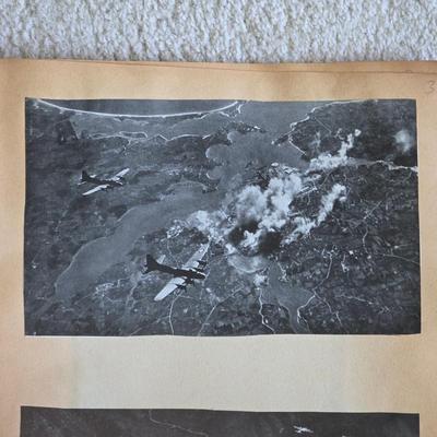 1940s World War II scrapbook, news clippings, pictures