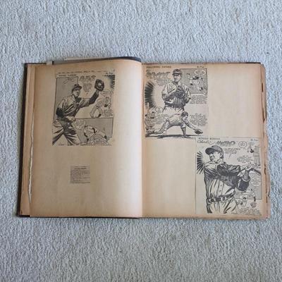 1940s 1950s sports scrapbook, baseball, basketball, football