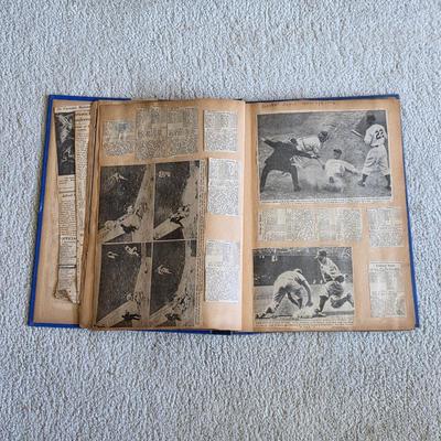 1940s 1950s sports scrapbook, baseball, basketball, football