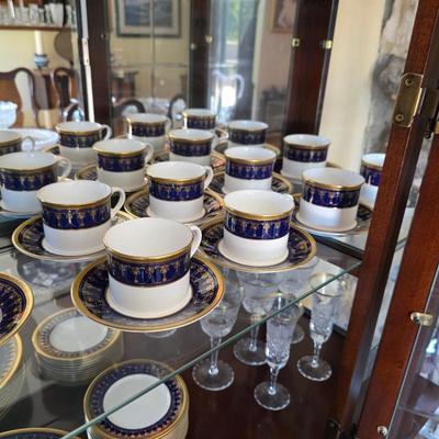 Royal Worcester fine bone china Imperial blue and gold pattern