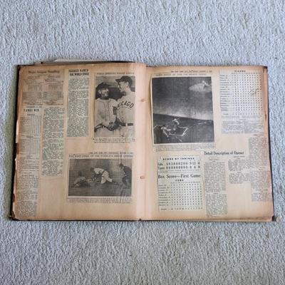 1940s 1950s sports scrapbook, baseball, basketball, football