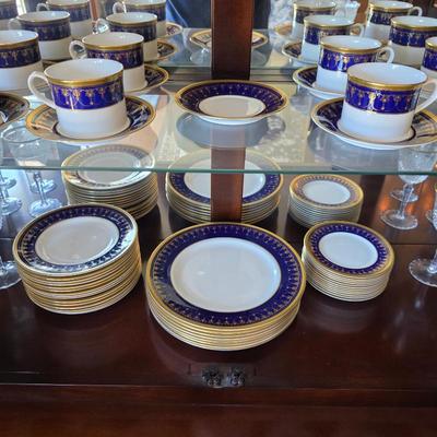 Royal Worcester fine bone china Imperial blue and gold pattern