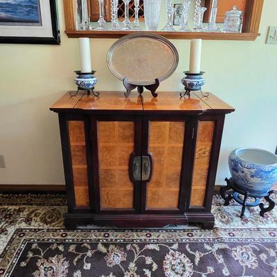 Flip top buffet server cabinet