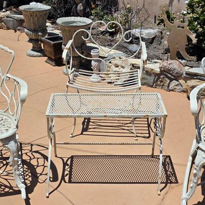 Vintage mid century metal patio furniture