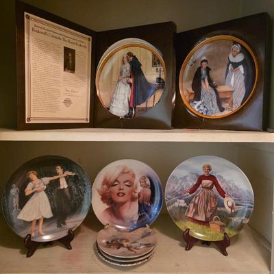 Vintage collector plates, "Gone with the Wind", Marilyn Monroe, Normal Rockwell