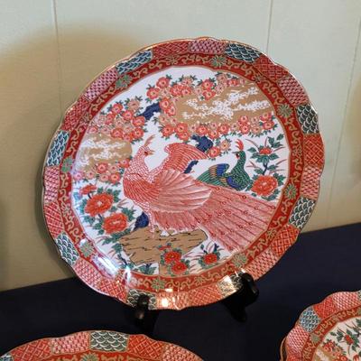 Japanese Imari peacock dinnerware