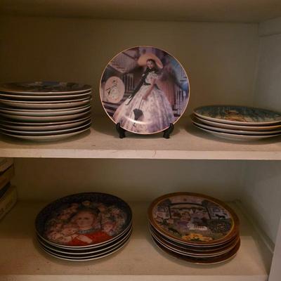 Vintage collector plates, "Gone with the Wind", Marilyn Monroe, Normal Rockwell